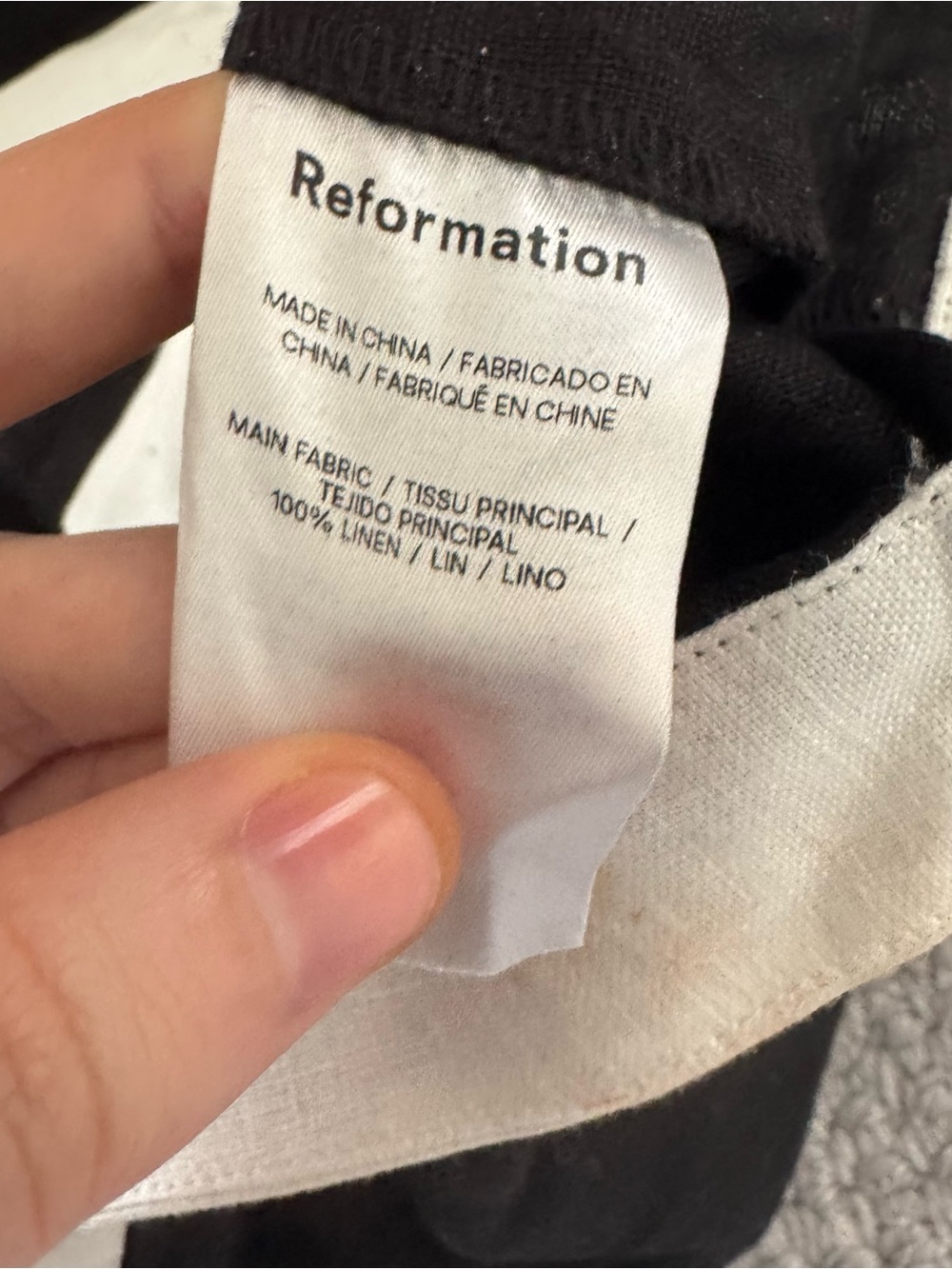 Reformation Robbie Linen Black & White Mini Skirt Set – Size 4 - Picture 9 of 11